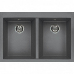 Elleci LMQ34073BTP - Lavello quadra 340, 80X53, 2V, titanium con