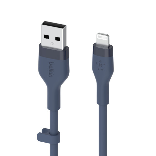 Belkin Cbl Siicone USB-A LTG 2M bleu cavo USB...