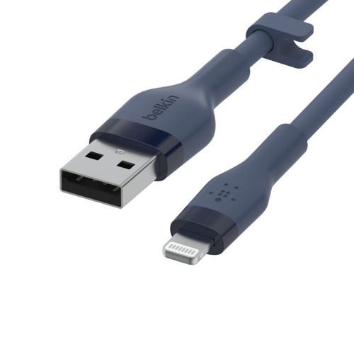 Belkin Cbl Siicone USB-A LTG 2M bleu cavo USB...