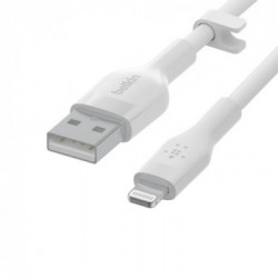 Belkin Cbl Scicone USB-A LTG 2M blc cavo USB USB A USB C/Lightning Bianco