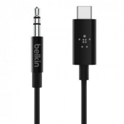 Belkin RockStar™ 3.5mm Audio Cable with USB-C™ Connector cavo audio USB C Nero
