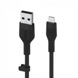 Belkin Cbl Silicqe USB-A LTG 2M noir cavo USB USB A USB C/Lightning Nero