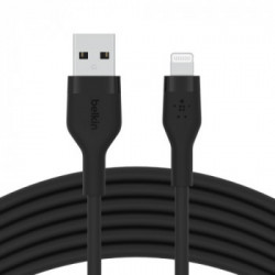 Belkin Cbl Silicqe USB-A LTG 2M noir cavo USB USB A USB C/Lightning Nero