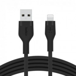 Belkin Cbl Silicqe USB-A LTG 2M noir cavo USB USB A USB C/Lightning Nero