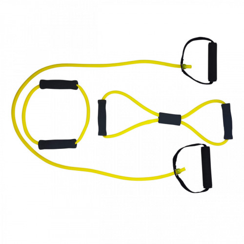 TUNTURI TUBING SET W/GRIP LIGHT YELLOW