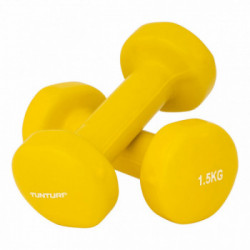 TUNTURI VINYL DUMBBELLS 1.5KG YELLOW PR