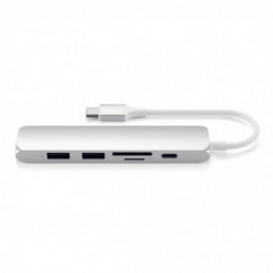Satechi ST-SCMA2S replicatore di porte e docking station per notebook Cablato USB 3.2 Gen 1 (3.1 Gen 1) Type-C Argento