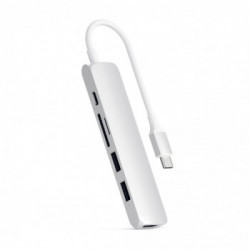 Satechi ST-SCMA2S replicatore di porte e docking station per notebook Cablato USB 3.2 Gen 1 (3.1 Gen 1) Type-C Argento