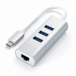 Satechi ST-TC2N1USB31AS hub di interfaccia USB 3.2 Gen 1 (3.1 Gen 1) Type-C 5000 Mbit/s Argento