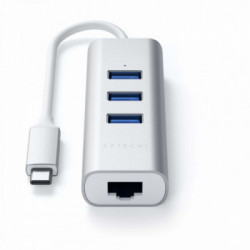 Satechi ST-TC2N1USB31AS hub di interfaccia USB 3.2 Gen 1 (3.1 Gen 1) Type-C 5000 Mbit/s Argento