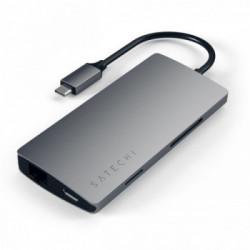 Satechi Multi-Port Adapter V2 Dock st. USB 3.2 Gen 1 (3.1 Gen 1) Type-C 10000 Mbit/s Grigio