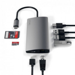 Satechi Multi-Port Adapter V2 Dock st. USB 3.2 Gen 1 (3.1 Gen 1) Type-C 10000 Mbit/s Grigio