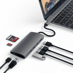 Satechi Multi-Port Adapter V2 Dock st. USB 3.2 Gen 1 (3.1 Gen 1) Type-C 10000 Mbit/s Grigio