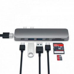 Satechi ST-CMBPM hub di interfaccia USB 3.2 Gen 1 (3.1 Gen 1) Type-C 40000 Mbit/s Grigio