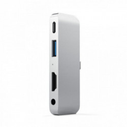 Satechi ST-TCMPHS hub di interfaccia USB 3.2 Gen 1 (3.1 Gen 1) Type-C 5000 Mbit/s Argento
