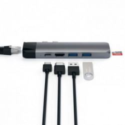 Satechi ST-TCPHEM hub di interfaccia Thunderbolt 3 10000 Mbit/s Grigio