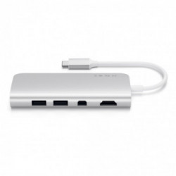 Satechi ST-TCMM8PAS replicatore di porte e docking station per notebook Cablato USB 3.2 Gen 1 (3.1 Gen 1) Type-C Argento