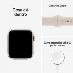 Apple Watch SE GPS + Cellular 44mm Cassa in Alluminio color Galassia con Cinturino Sport Band Galassia - Regular