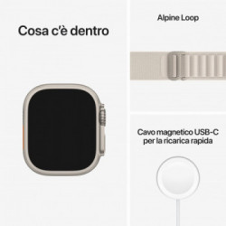 Apple Watch Ultra GPS + Cellular, 49mm Cassa in Titanio con Cinturino Alpine Loop Galassia - Small