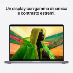 Apple MacBook Pro 16" chip M1 Pro 10‑core CPU 16‑core GPU 1TB SSD Grigio *ESTENSIONE GARANZIA3 3 ANNI IN PIU' in omaggio*