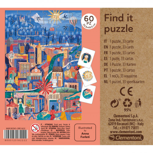Clementoni 16222 Find it Puzzle - Sweetest City