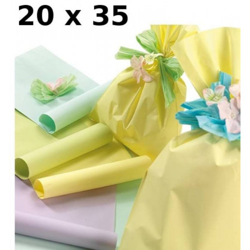 confezione 100 buste regalo ppl colori pastello...