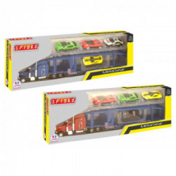 GLOBO Camion Bisarca C/4 Veicoli Die Cast 2Ass