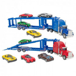 GLOBO Camion Bisarca C/4 Veicoli Die Cast 2Ass