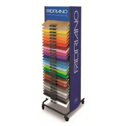 ESPOSITORE IN METALLO DA 27 VASSOI PER CARTONCINI LR 50X70 - CON RUOTE