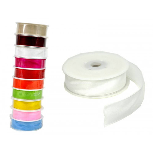 RONDELLA ORGANZA MISURA 25MM X 25M COLORE BIANCO