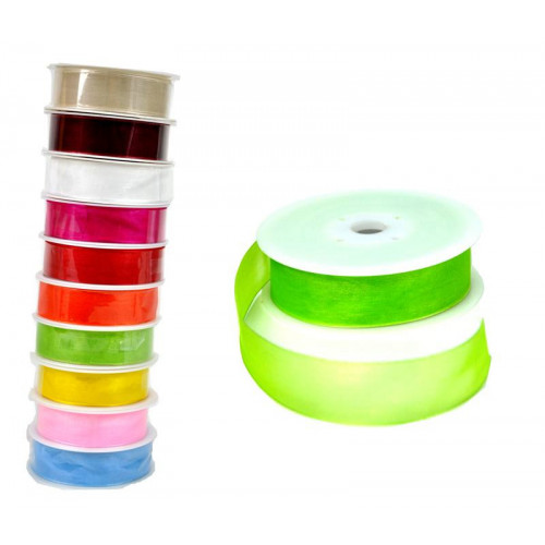 RONDELLA ORGANZA MISURA 25MM X 25M COLORE VERDE