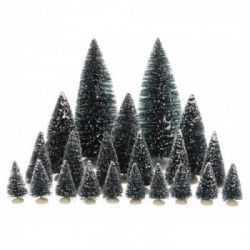 ALBERI INNEVATI ASSORTITI - 21 PEZZI - MISURA 22X8CM