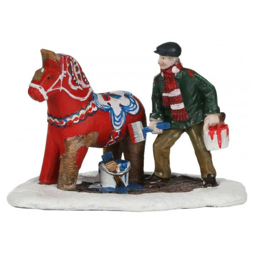 Painting Dalarna - l9,5xw6,5xh7cm