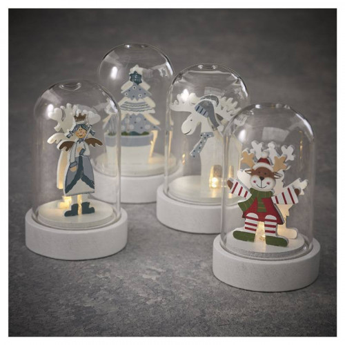 CAMPANA CON FIGURA NATALIZIA - LUCE BIANCO...