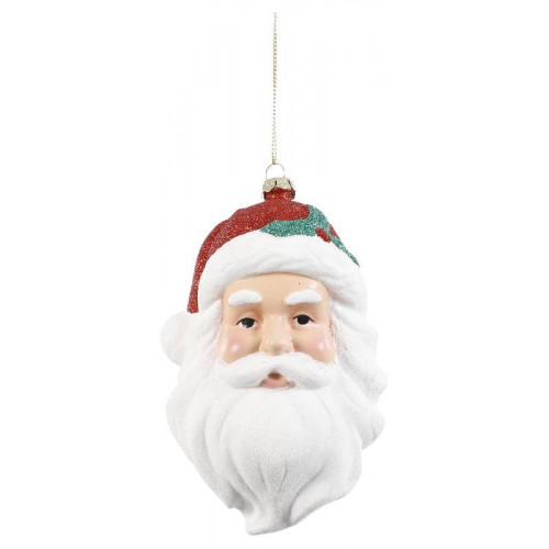 testa di babbo natale da appendere