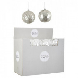 palla decorata colore argento diametro 10cm