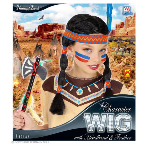WIDMANN Parrucca Indiana Con Fascia Per Testa E...