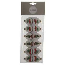 confezione 12 mollette natalizie