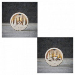 decorazione natalizia da muro con led bianco caldo a batteria