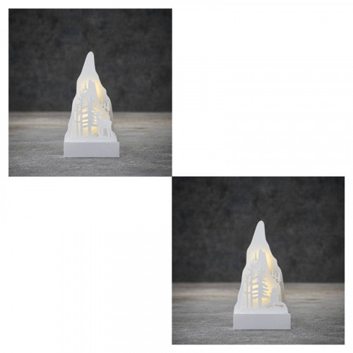 decorazione natalizia montagna con 12 led...