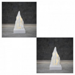 decorazione natalizia montagna con 12 led bianco caldo a batteria