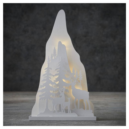 decorazione natalizia montagna con 8 led bianco...