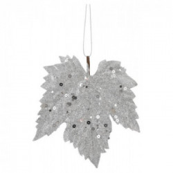 confezione 6 pezzi foglia d'acero argento