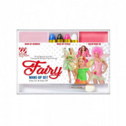 WIDMANN Set Trucco Fatina (4 Matite Trucco, Makeup Argento E Rosa In Vaschetta, Applicatore)