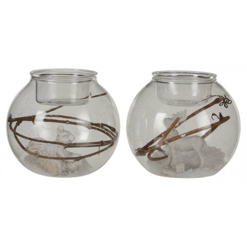 pallina trasparente portacandele tealight con...