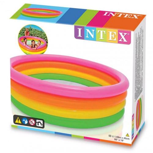 Intex 56441 - Piscina 4 Anelli Arcobaleno