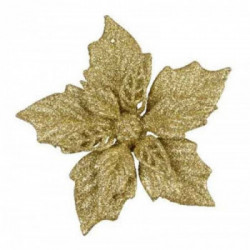 STELLA DI NATALE CON CLIP COLORE ORO