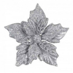 STELLA DI NATALE CON CLIP COLORE ARGENTO