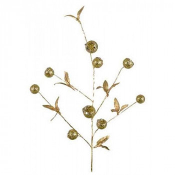 RAMETTO CON BACCHE COLORE ORO