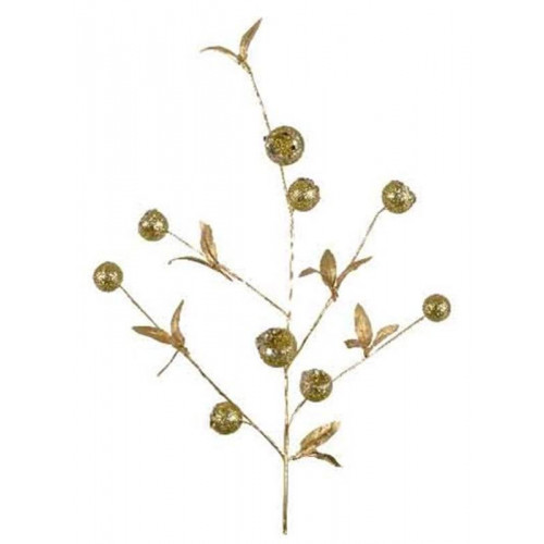 RAMETTO CON BACCHE COLORE ORO